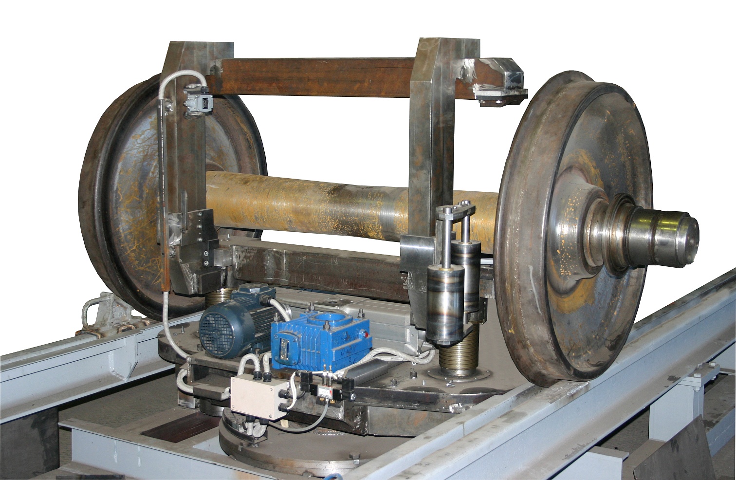 Подъёмно-поворотное устройство колесной пары на 180 градусов с точным позиционированием